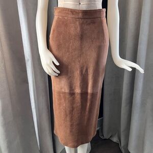 Dolce & Gabbana Suede Midi Skirt